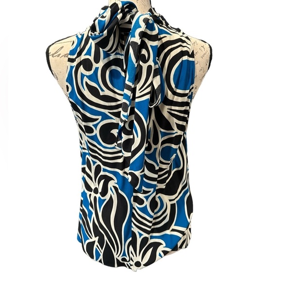 New Zara Abstract Print Draped Halter Top Sz Medium - Picture 4 of 5